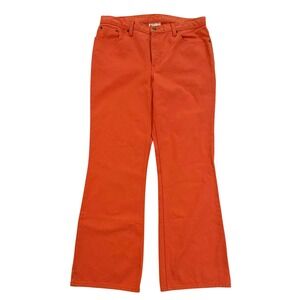 Jeanology Collection Orange Flare Jeans High Rise Bootcut E2218 Womens Sz 12 106